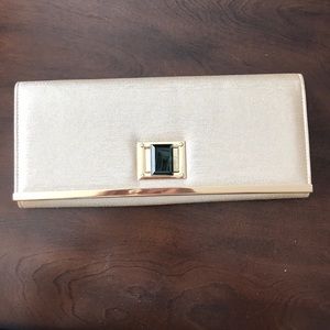 gold and champagne purse